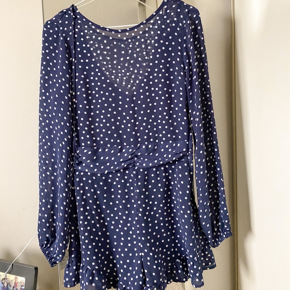 Polka Dot Blue Romper